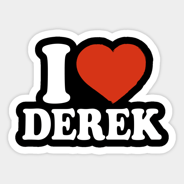 I Love Derek Sticker by Saulene